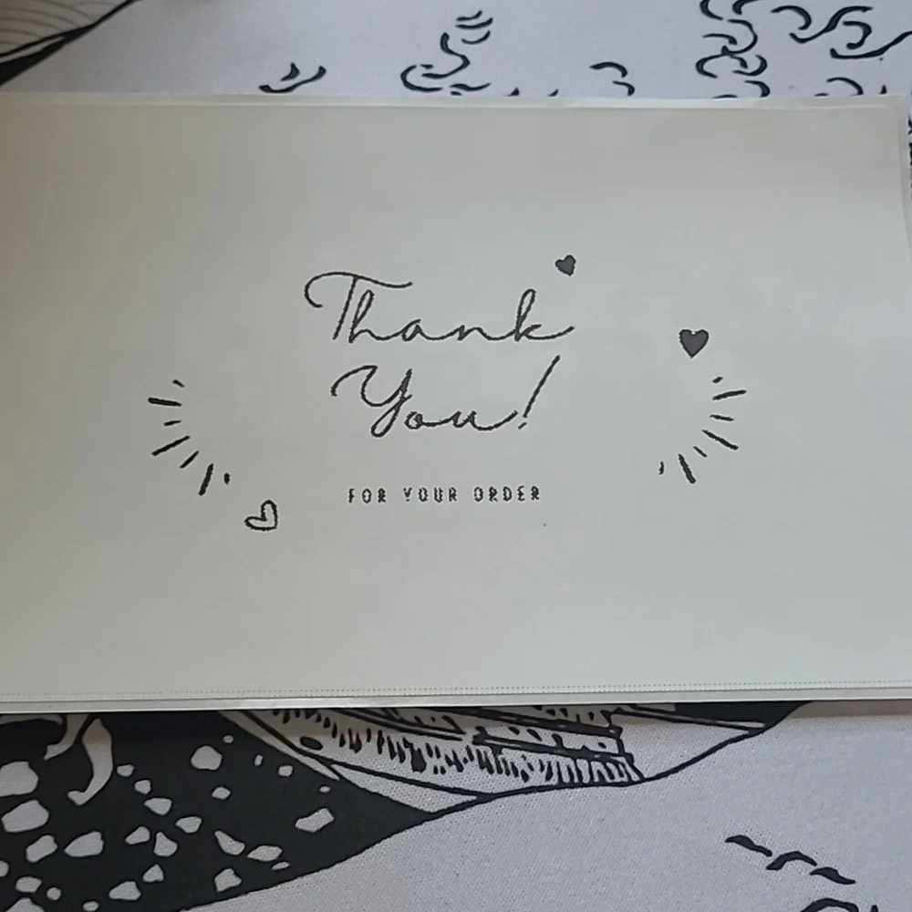 50 Count 4x6 Simplistic Hearts Thank You Notes Labels/Thank You Stickers